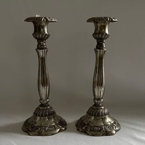 Elegant Silver Candlestick Holders